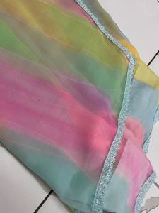 Colorful Striped Saree