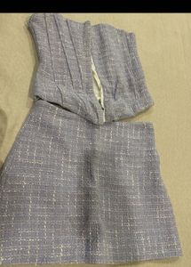 Chic Tweed Corset &amp; Skirt Set