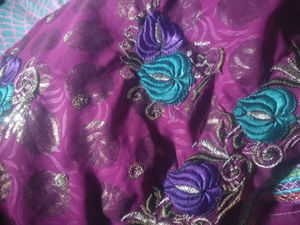 Beautiful Purple Embroidered Saree