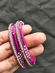 Red &amp; Crystal Bangle Bracelet