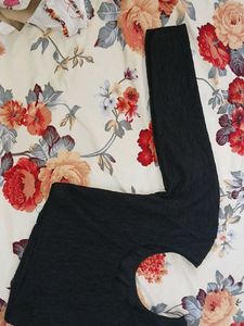 Black Textured Blouse