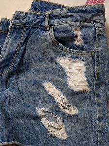 Denim Distressed Shorts