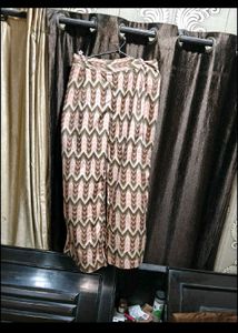 Peach Embroidered Kurta with Palazzo &amp; no  Dupatta