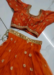 Orange Lehenga Choli Set