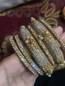 Sparkling Embellished Bangles Set