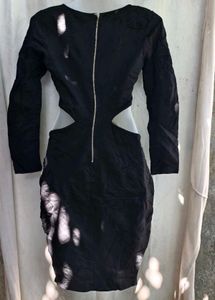 122510. Chic Black Cutout Dress