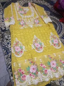 Yellow Embroidered Kurta Set