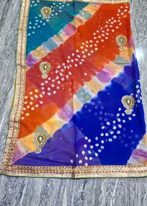 Vibrant Bandhani Saree
