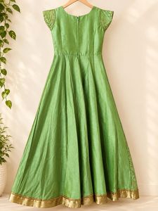 Elegant Green Embroidered Anarkali Dress