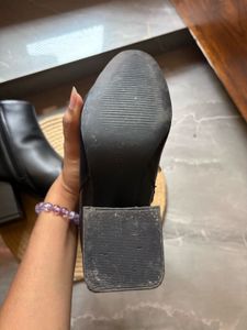 Black Block heel ankle Boots