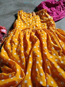 Adorable Yellow Polka Dot Dress