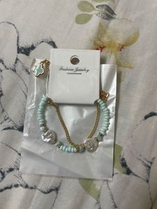 Cute Beaded Bracelet with Heart Charm