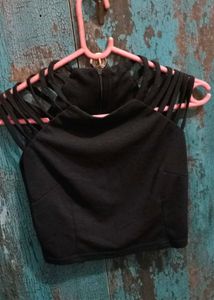 Stylish Black Strappy Top