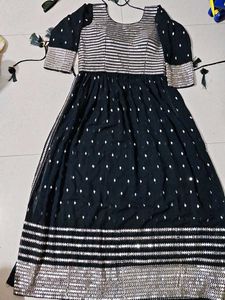 Elegant Black Sequin Ethnic kurta plazzo dupatta s
