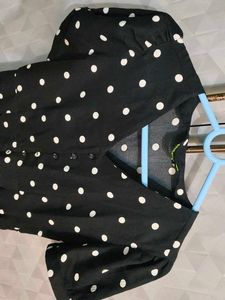 Classic Black &amp; White Polka Dot Dress
