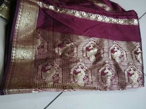Elegant Maroon Silk Saree