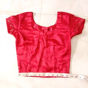 Red Satin Blouse