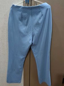 Light Blue Split Hem Pants