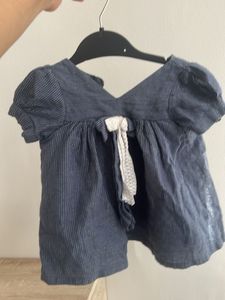 Cute Blue Striped Baby Dress