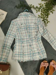 Chic Tweed Blazer💙🤍💕