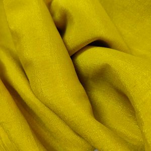 Mustard Yellow Silver Zari Neck Embroidered Party