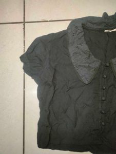 Black Crop Shirt