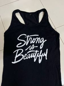 Black "Strong is Beautiful" Tank Top