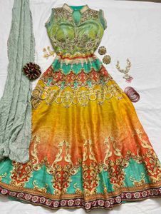 Vibrant Anarkali Style Dress
