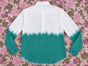unisex White &amp; Green Tie-Dye Shirt
