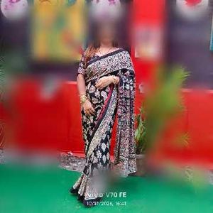 mirror work modal silk saree