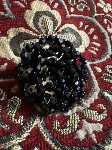 Sparkling Black Beaded Stud Earrings