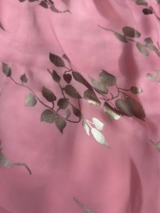 Beautiful Pink Floral Dress Material