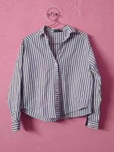 Classic Blue & White Striped Shirt