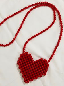 Mini Heart Beaded Bag