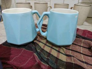 2 Unique Geometric Mugs Set