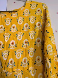 Yellow Anarkali Kurti 💛