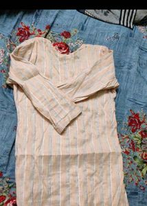 Striped Kurta with Embellishments