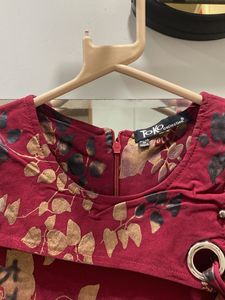 Floral Maroon Dress