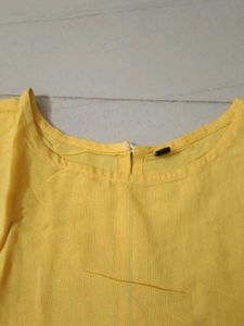 Bright Yellow Kurta cord set