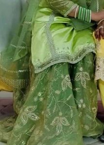 Elegant Green Embroidered Lehenga Choli