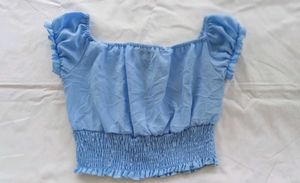 Shein Light Blue Crop Top