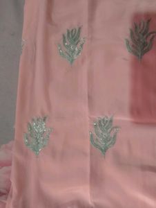 Elegant Pink Embroidered kurta with dhoti salwar