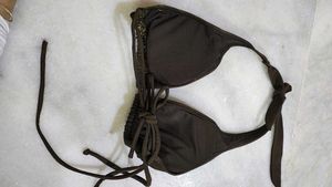 Brown String Bikini Top