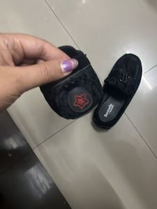 Black Velvet Loafers