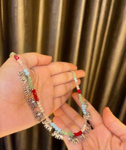 Elephant Charm Beaded Necklace &amp; Earrings