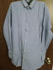 LIGHT BLUE AND WHITE LINING SHIRT 👚
