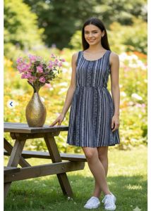Chic Sleeveless Patterned Mini Dress