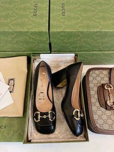 Gucci Blue Horsebit Leather Heels