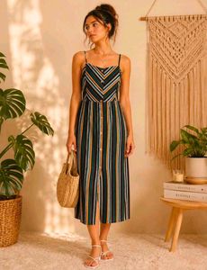 🔥BUY 1, GET 1 FREE 🔥 Striped Midi Dress