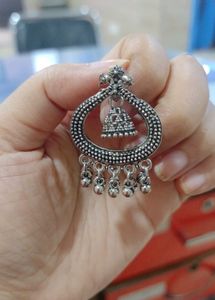 Oxidised Jhumka Earrings